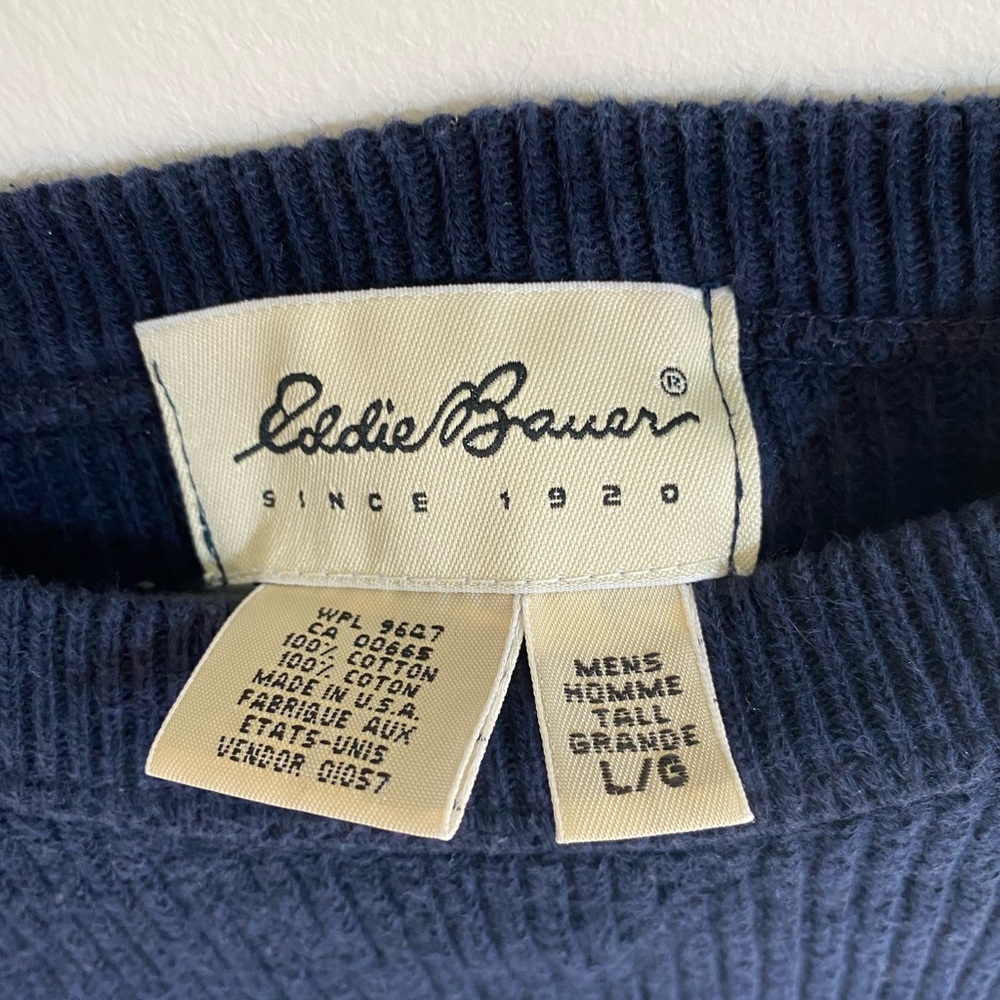Vintage Eddie Bauer Navy Blue Sweater Large